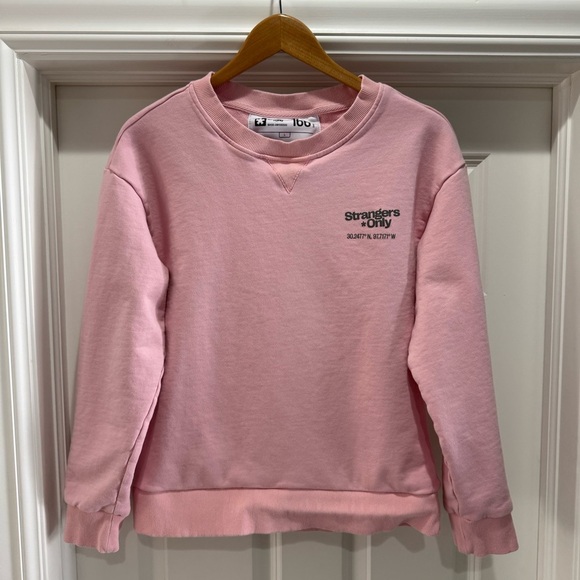Strangers*Only SUP CLUB CREWNECK Pink 100% French Terry Cotton Sz L - Picture 4 of 13